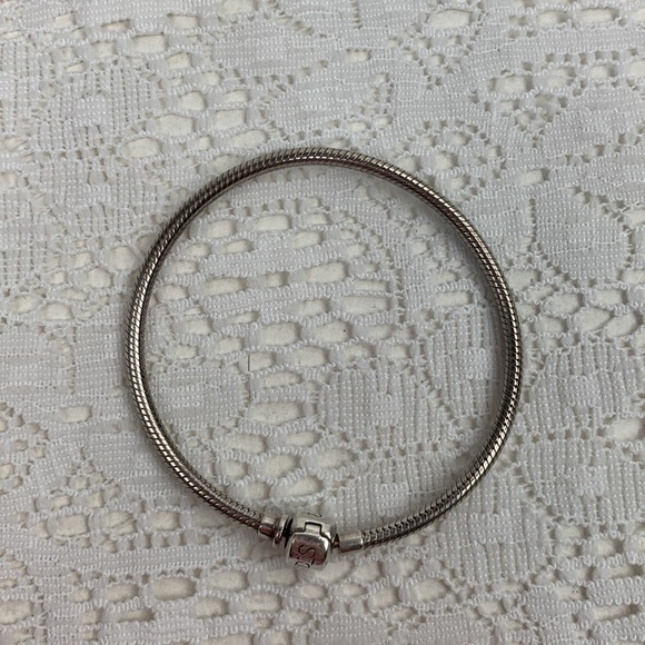 Sim Stars Sterling Silver snake charm Bracelet Hook closure 7-8” New. NWOT - Picture 4 of 10